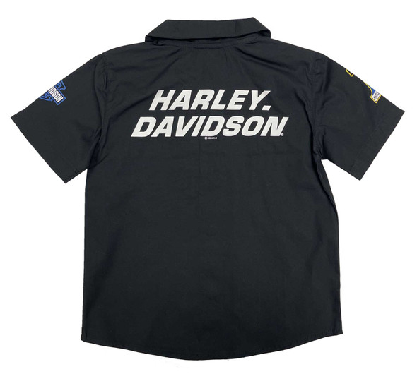 Harley-Davidson® Little Boys' Woven Pit Crew Button Shirt