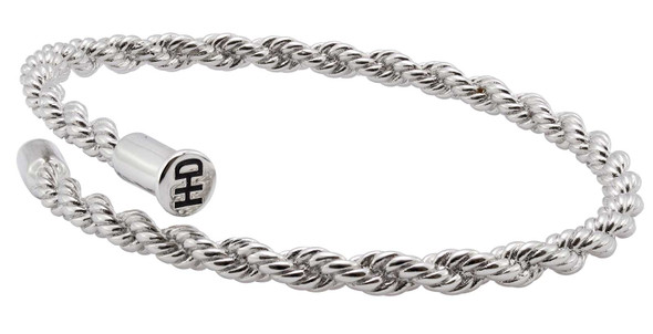 Harley-Davidson Women's Twist Nail Head Rope Bracelet - Stainless Steel - Wisconsin Harley-Davidson