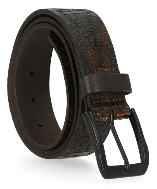 Black crackle leather belt with buckle! Brand new! 3D Belt D1020-36 1.5 in. Coweta with Overlay Crackle Mens  main image 3