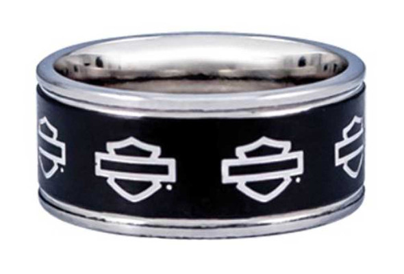 Harley-Davidson Men's Outline Bar & Shield Stainless Steel Band Ring HSR0025 - Wisconsin Harley-Davidson