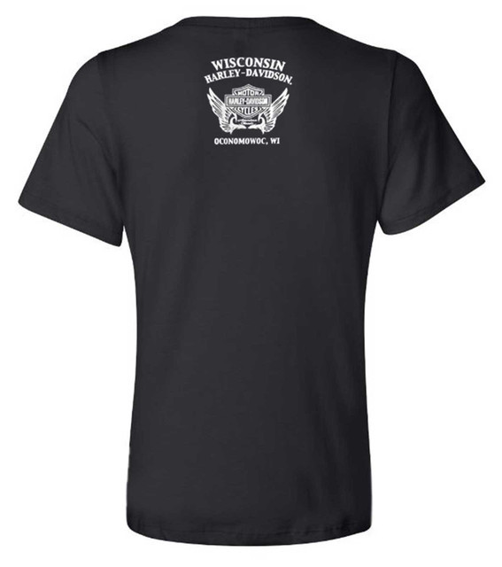 HARLEY DAVIDSON The New Revolution Tシャツ Harley-Davidson® Women's Mobile Skull Raw-Edge V-Neck Short