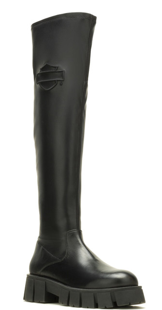 Harley-Davidson Women's Uplift Knee High 20-Inch Black Fashion Boots D84806 - Wisconsin Harley-Davidson