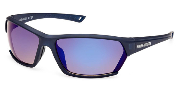 Harley-Davidson Men's Cool Blue Gradient Sunglasses, Matte Blue Plastic Frame - Wisconsin Harley-Davidson