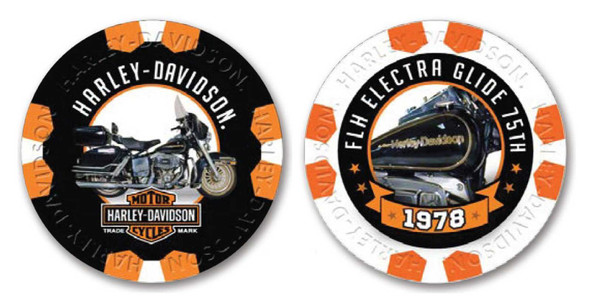 Harley-Davidson Vintage Series 16 1978 FLH Electra Glide 75th Collectible Chips - Wisconsin Harley-Davidson