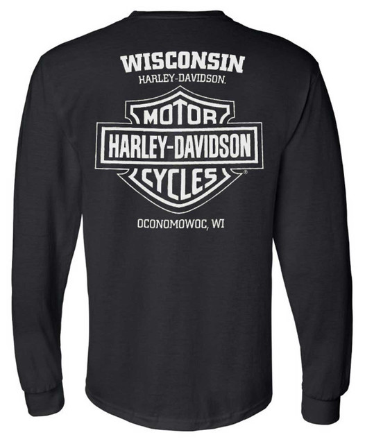 Harley-Davidson® Men's Distressed Ragged Skull Crew-Neck Long