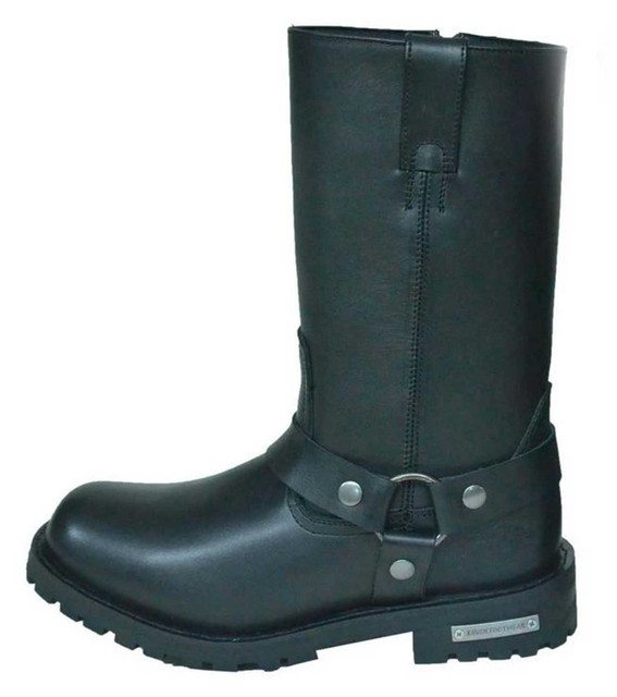 Unik Just for Bikers Men's Premium Leather Tall Motorcycle Boots, Classic Black 1000-M - Wisconsin Harley-Davidson