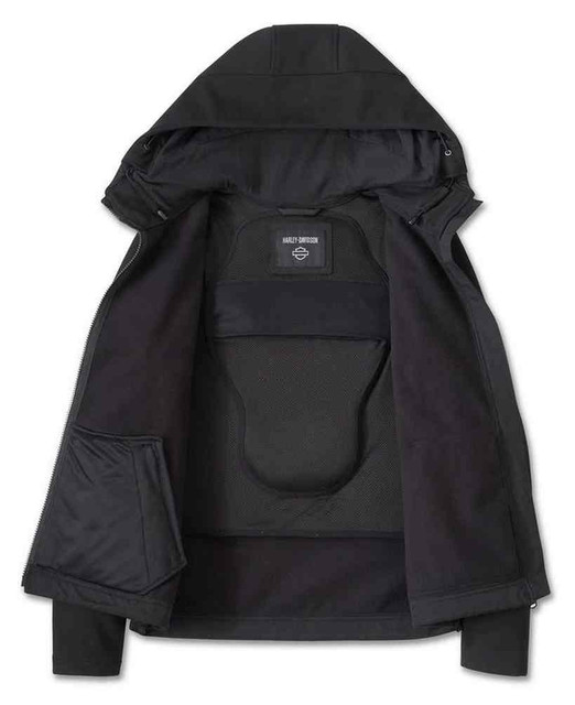 トップス Harley Davidson Full-Zip Hooded Jacket Harley-Davidson® Women's Deflector 2.0 Hooded Riding Jacket