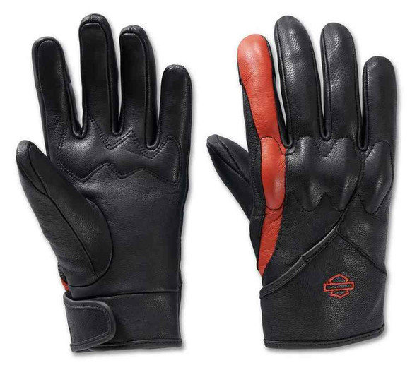 Harley-Davidson Women's Tonkin Goatskin Leather Gloves - Black 98103-24VW - Wisconsin Harley-Davidson