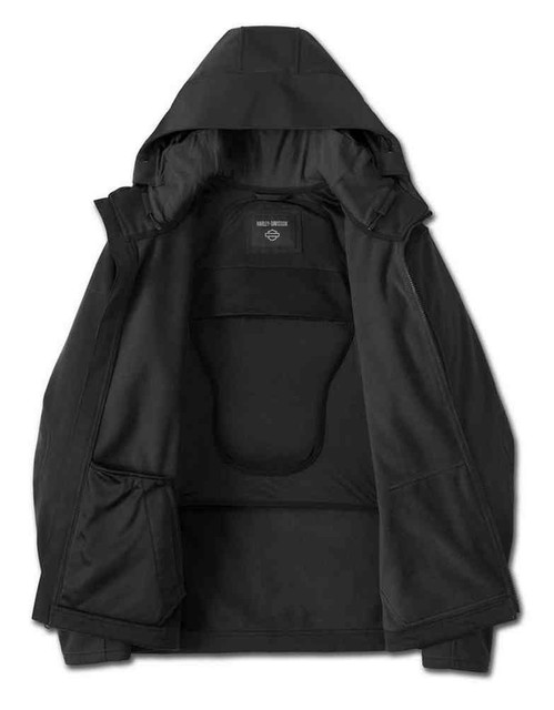 Harley-Davidson® Men's Deflector 2.0 Riding Fleece Jacket, Black