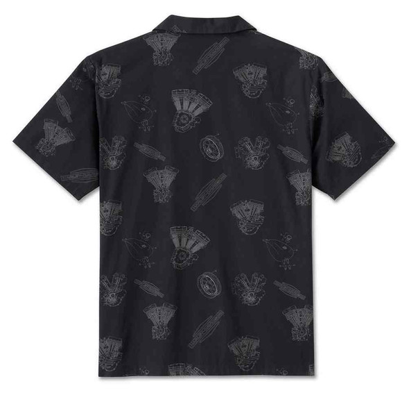 Harley-Davidson® Men's Engine Aloha Short Sleeve Shirt