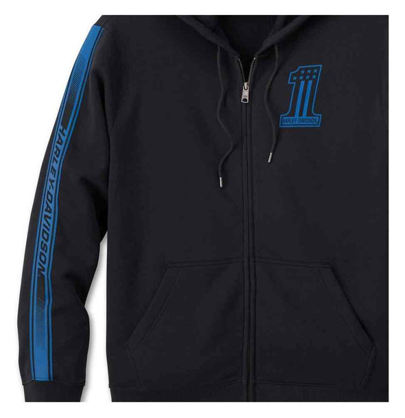 Harley-Davidson® Men's #1 Racer Zip-Up Relaxed Fit Hoodie