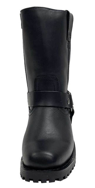 Unik Women's Premium Cowhide Leather Motorcycle Boots - Black