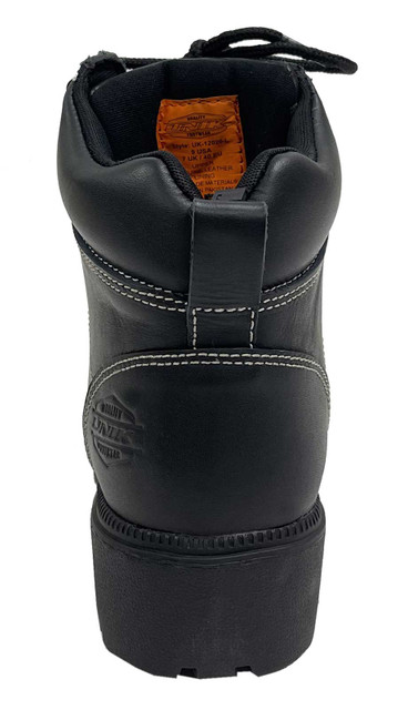 Unik Women's Premium Leather Short Motorcycle Boots - Black 12020
