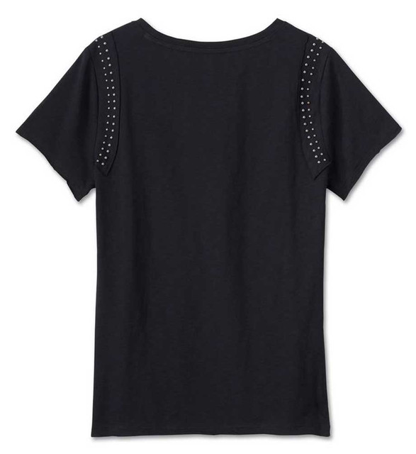 HARLEY DAVIDSON ロゴカットソー M Harley Davidson T-shirt Women M Black Girl Graphic