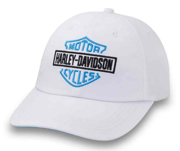 Harley-Davidson Women's Three Stars Bar & Shield Baseball Cap – White 97632-25VW - Wisconsin Harley-Davidson
