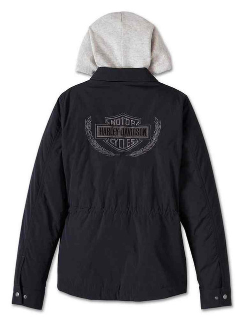 Harley-Davidson® Women's 3-IN-1 Bar & Shield Nylon Jacket – Black