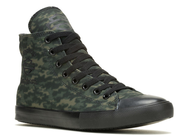 Harley-Davidson Men's Baxter High-Top Camo Black/Green Sneakers, D93903 - Wisconsin Harley-Davidson