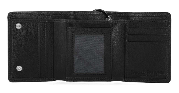 Harley-Davidson® Men's Embossed Eagle Tri-Fold Snap Chain RFID