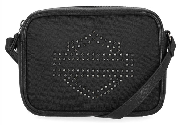 Harley-Davidson® Women's Studded Bar & Shield Camera Crossbody Bag
