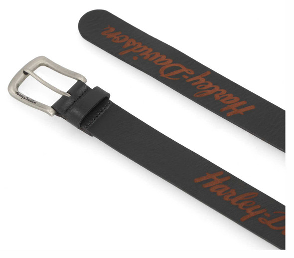 Harley-Davidson® Women's Long Tail Laser Etch Genuine Leather Belt