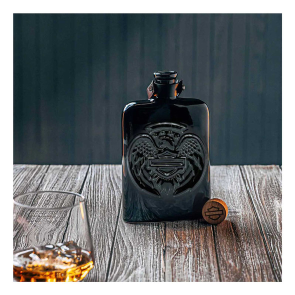 Harley-Davidson® Open Bar & Shield Eagle Ceramic Flask, Gloss