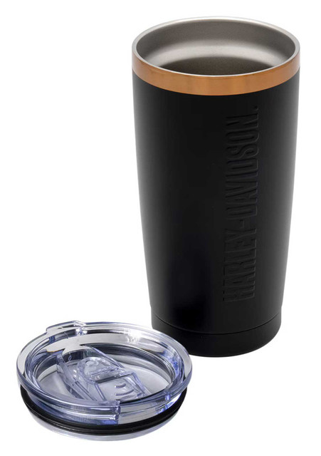 その他 gengen Harley-Davidson® Embossed H-D Travel Mug – Black Stainless