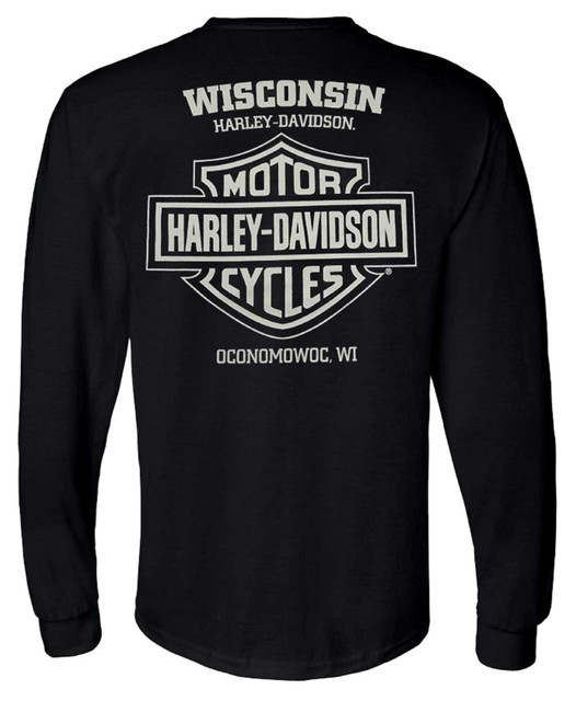 Harley-Davidson® Men's Dark Factory #1 Long Sleeve Crew-Neck Shirt