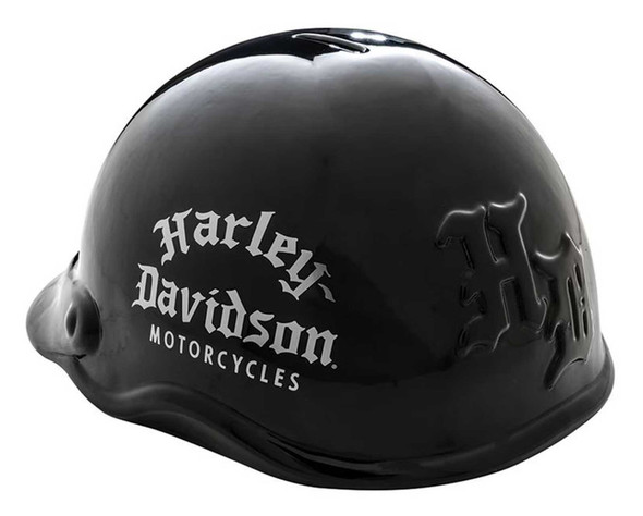 Harley-Davidson® Old English Logo Ceramic Helmet Coin Bank – Shiny