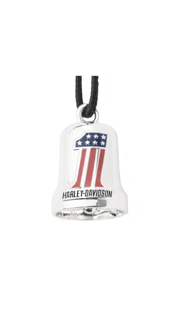 Harley-Davidson® H-D Red White & Blue #1 Racing Logo Ride Bell