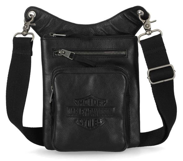 Harley-Davidson® Men's H-D Logo Leather Adjustable Shoulder Thigh