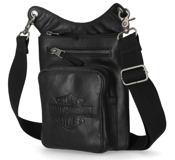Harley-Davidson® Men's H-D Logo Leather Adjustable Shoulder Thigh