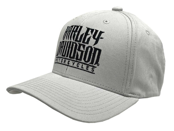Harley-Davidson Men's Embroidered Loot Stretch Fit Baseball Cap - Gray - Wisconsin Harley-Davidson
