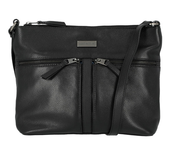 Harley-Davidson Women's Medium Classic Leather Crossbody Purse - Black - Wisconsin Harley-Davidson