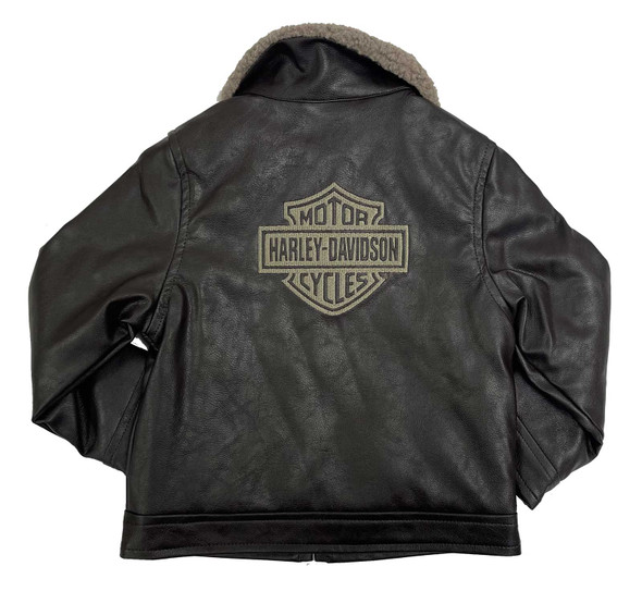 Harley-Davidson® Boys' Bar & Shield Logo Faux Leather Sherpa