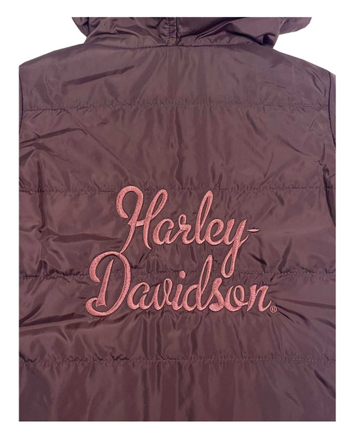 【HARLEY DAVIDSON】ビジュー ハートロゴ パーカー A-2684 Harley-Davidson® Girls' Bar & Shield Logo Channel Quilted