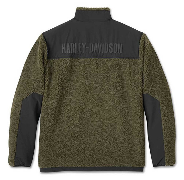 Harley-Davidson® Men's Sherpa Full Zip Casual Jacket - Green 96110