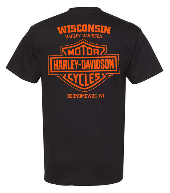 Harley-Davidson® Men's Open Bar & Shield On Black Short Sleeve