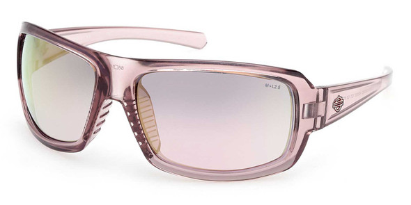 Harley-Davidson Men's Common Bond Sunglasses, Pink Crystal Frames/Smoke Lens - Wisconsin Harley-Davidson