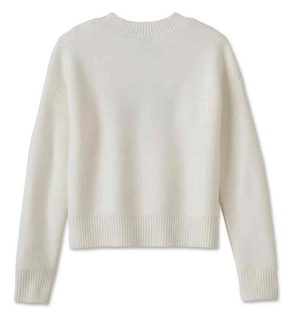 Harley-Davidson® Women's Open Bar & Shield Logo Sweater, White