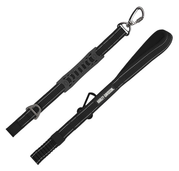 Harley-Davidson® Flex Dog Leash, Nylon Strap & Rubber Grip