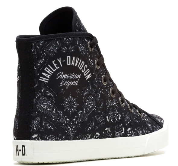Harley-Davidson® Women's Flora Vulcanized Black Canvas Sneakers