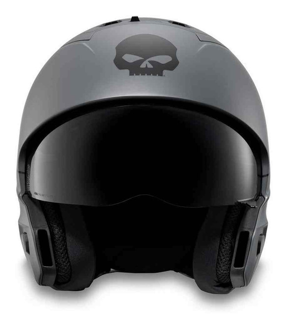 Harley-Davidson® Mens Pilot II 2-IN-1 Skull Helmet, Matte Gunship
