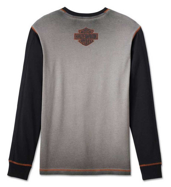 Harley-Davidson® Men's Iron Bar Long Sleeve Colorblock Shirt 99181