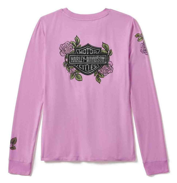 Harley-Davidson® Women's Rose & Thorn Bling Long Sleeve Top