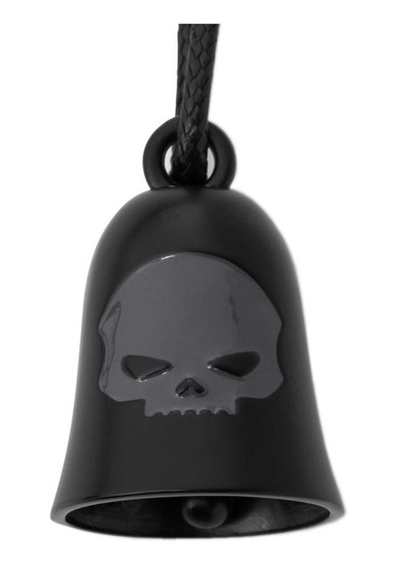 Harley-Davidson HD Black Matte Skull With Bar & Shield Ride Bell, Black - Wisconsin Harley-Davidson