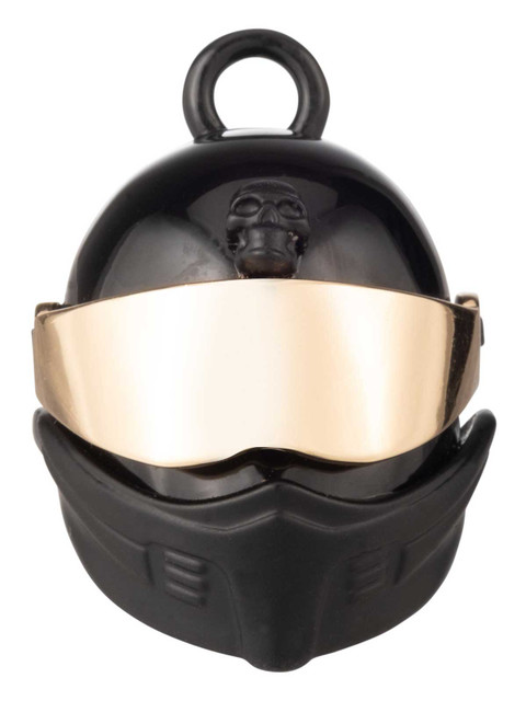 Harley-Davidson Black Plated Skull Crowned Helmet Ride Bell, Black - Wisconsin Harley-Davidson