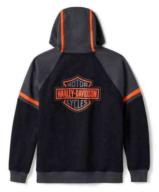 パーカー・フーディ HUE KOKOMO Harley Hoodie (2color) BBU143 Harley-Davidson® Men's Iron Pride Colorblocked Pullover