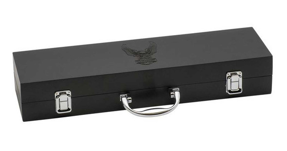 Harley-Davidson® Bar & Shield Eagle Grill Tool Set w/ Black Wood