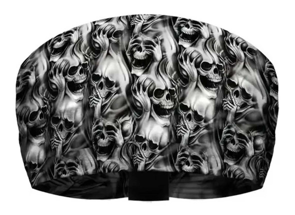 That's A Wrap Men's Allover Skulls Performance Knotty Band Headwrap, Black - Wisconsin Harley-Davidson