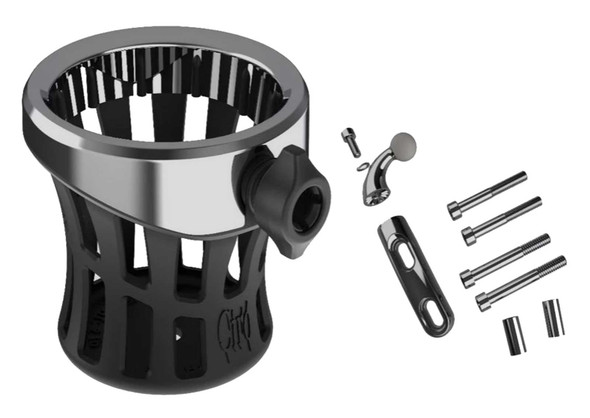 Ciro Gen 2 Motorcycle Drink Holder w/ Perch Mount, Soft Durable Rubber - Wisconsin Harley-Davidson